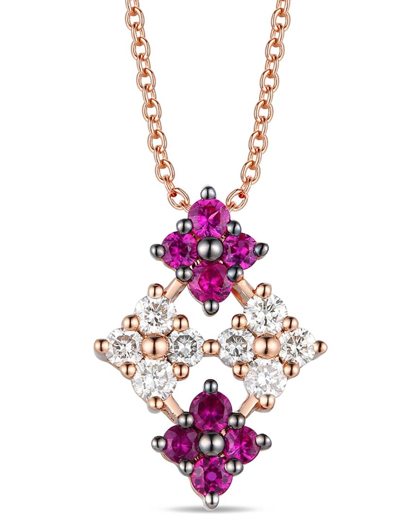 Le Vian ® Passion Ruby™ 14k Rose Gold 0.56 Ct. Tw. Diamond & Ruby Pendant
