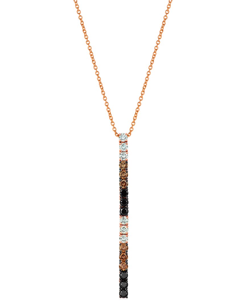 Le Vian Chocolate Layer Cake Blackberry Diamonds, Chocolate Diamonds & Nude Diamonds 18" Pendant Necklace (1