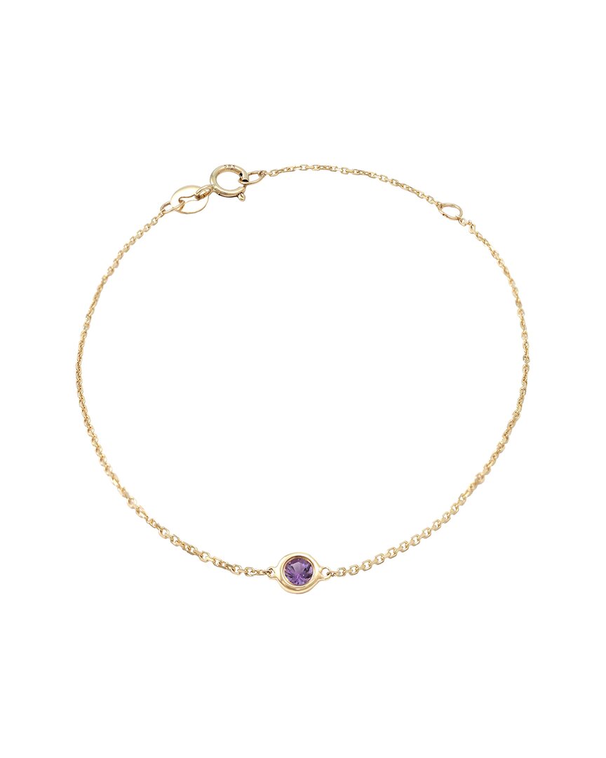 Gemstones Classic 14k 0.11 Ct. Tw. Amethyst Bracelet