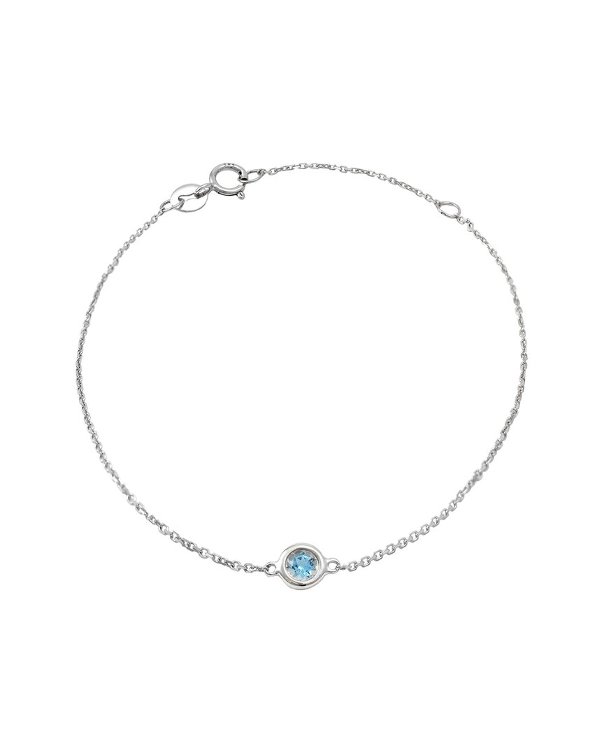 Gemstones Classic 14k 0.12 Ct. Tw. Blue Topaz Bracelet