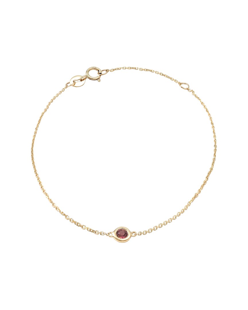 Gemstones Classic 14k 0.11 Ct. Tw. Pink Tourmaline Bracelet