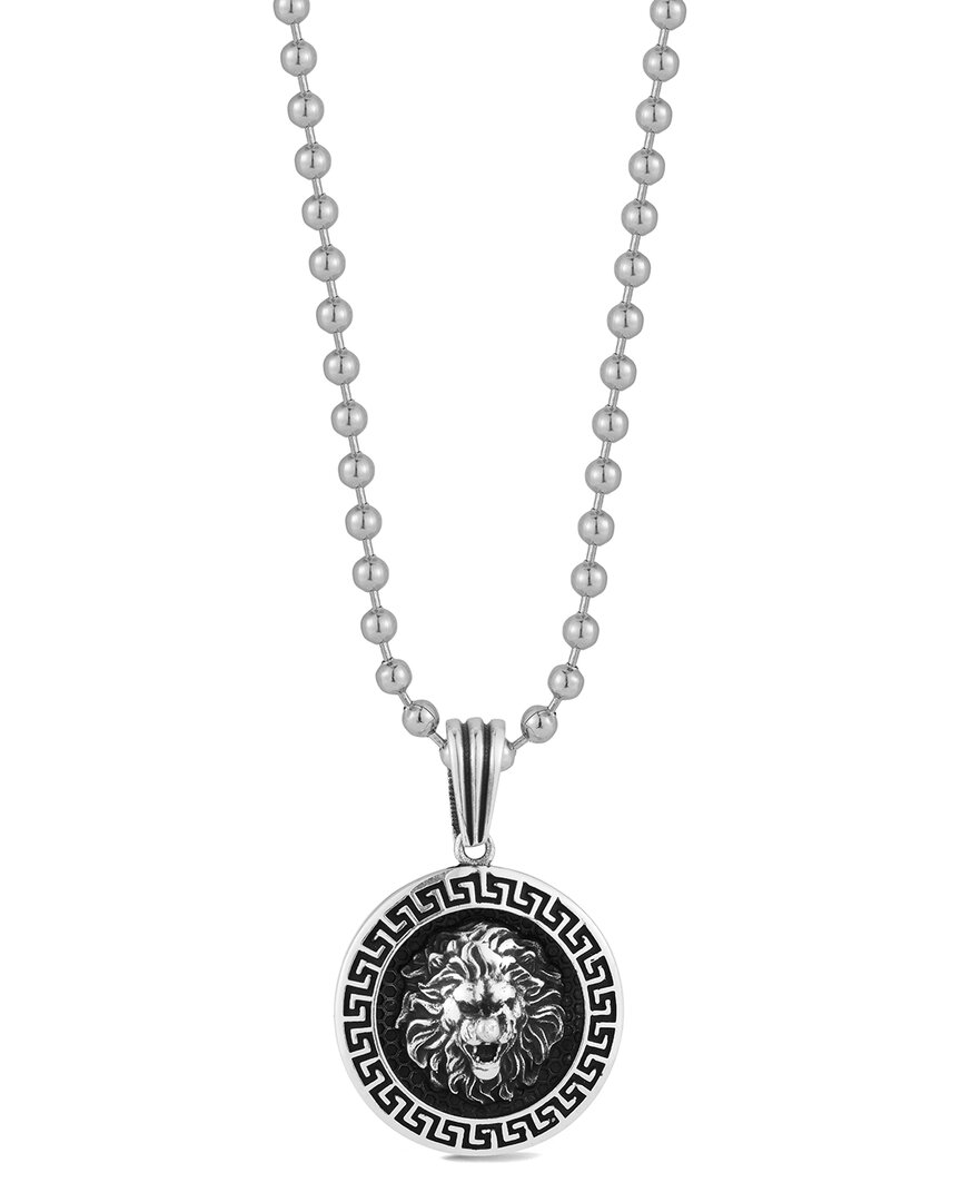 Yield Of Men Silver Lion Pendant Necklace