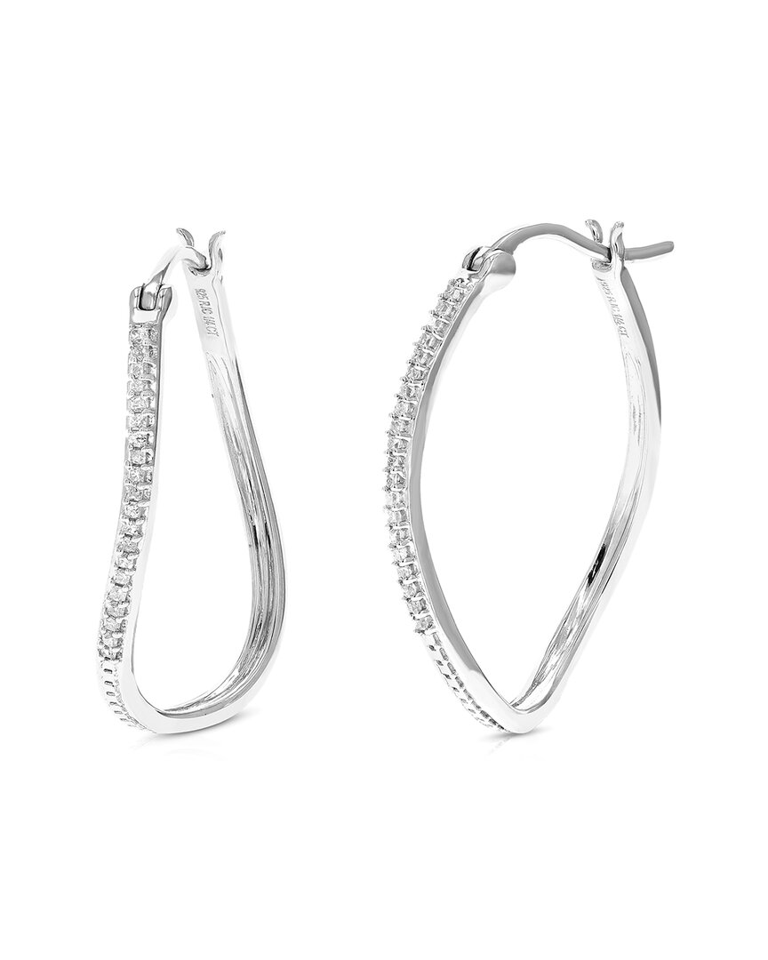 Amairah Silver 0.25 Ct. Tw. Diamond Hoops