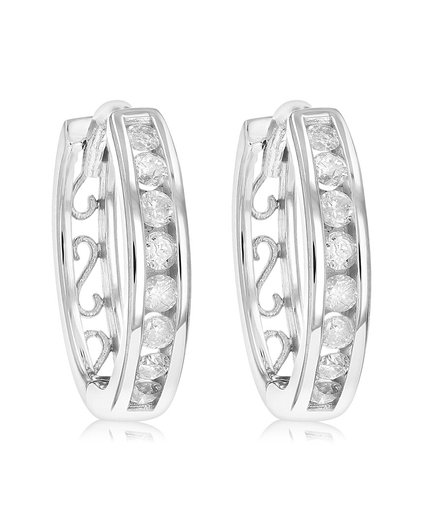 Amairah Silver 0.33 Ct. Tw. Diamond Hoops