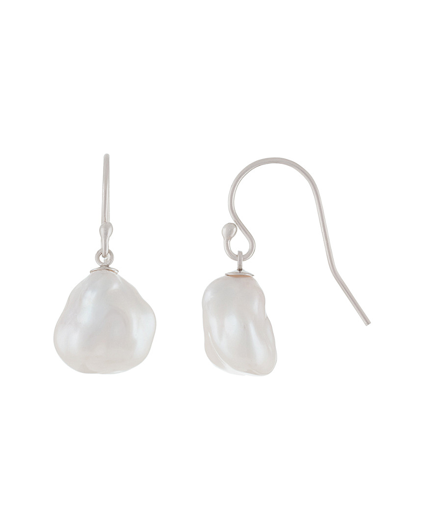 Shop Splendid Pearls Silver 9-10mm Freshwater Pearl Earrings