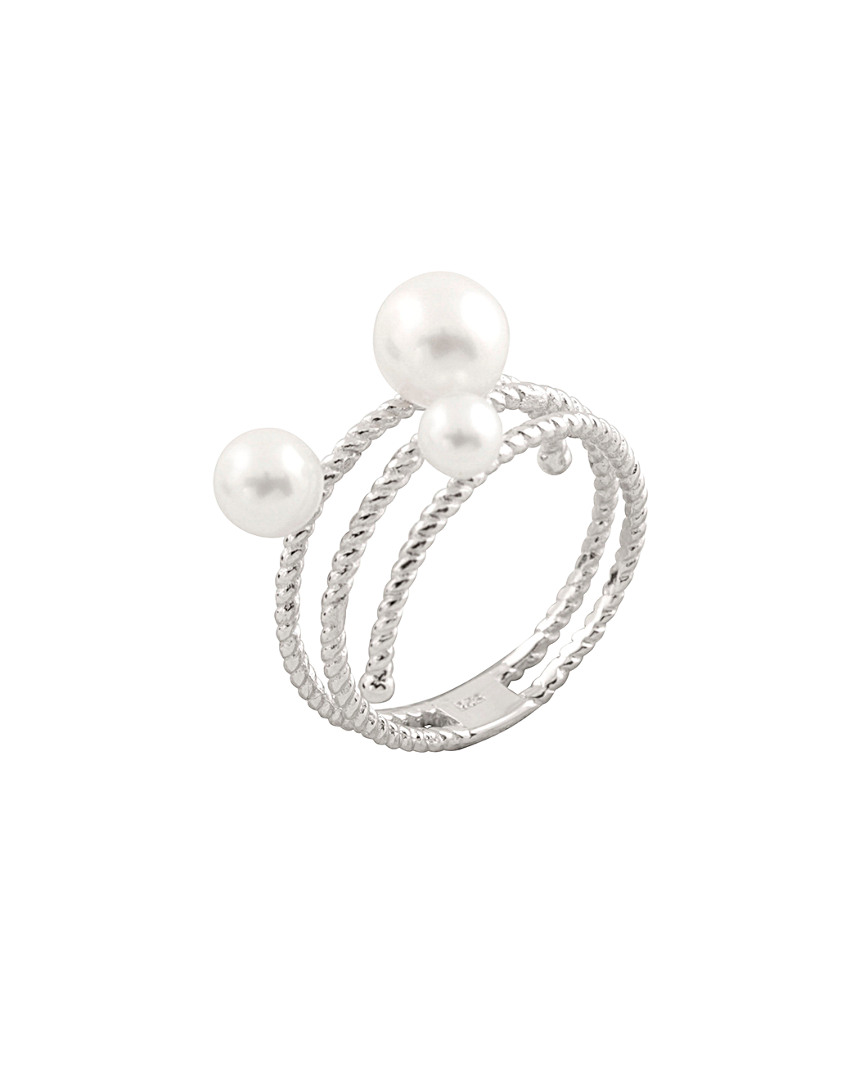 Splendid Pearls Silver 4-8mm Freshwater Pearl Ring