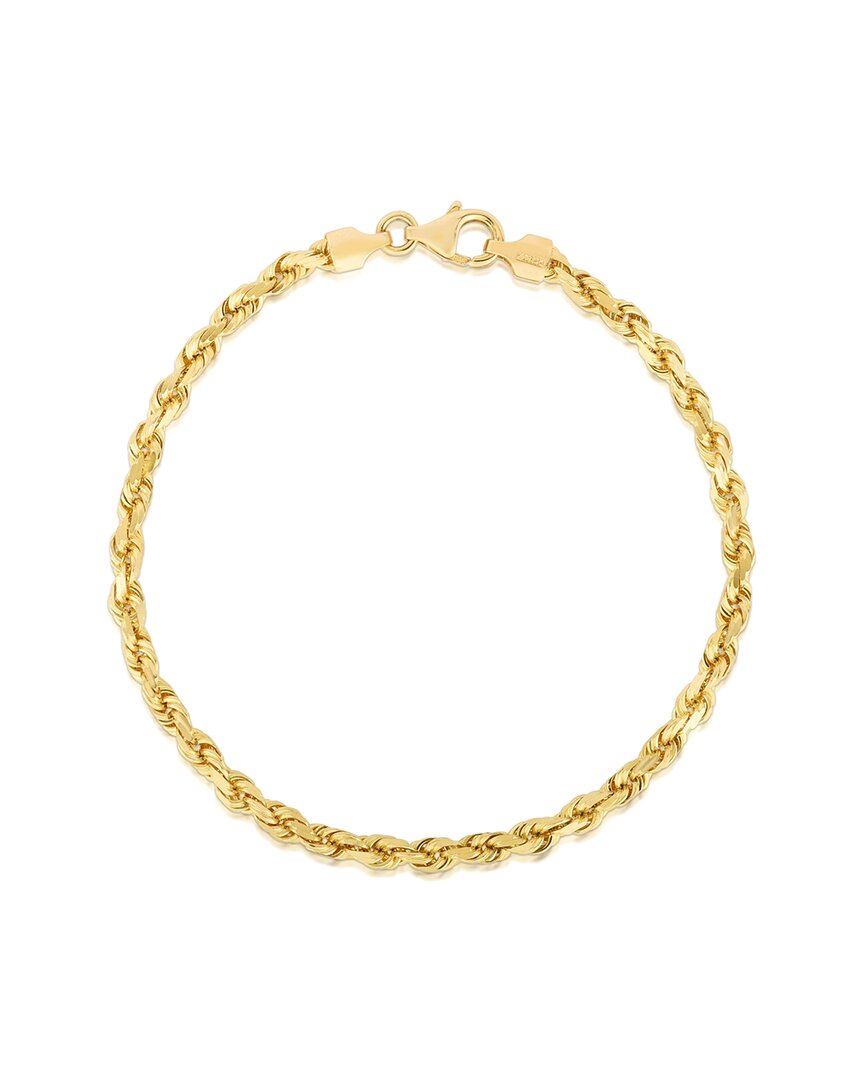 Italian Silver 14k Over Chain Bracelet