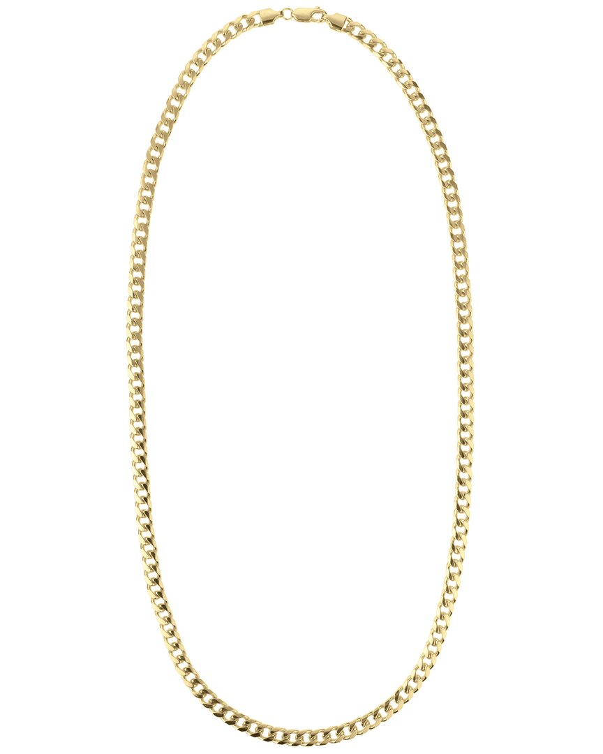 Italian Silver 14k Over Chain Bracelet