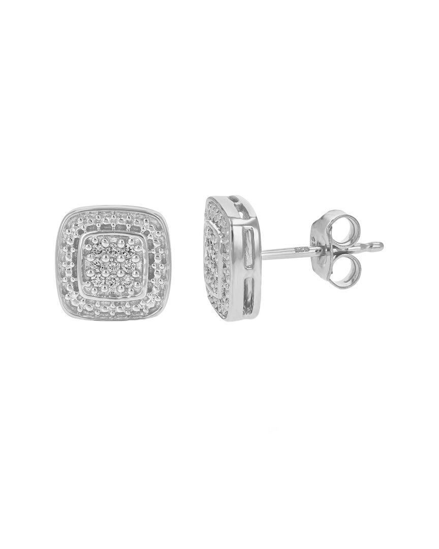 Amairah Silver 0.10 Ct. Tw. Lab-grown Diamond Studs In Metallic