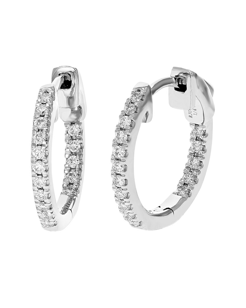 Amairah Silver 0.25 Ct. Tw. Lab-grown Diamond Hoops