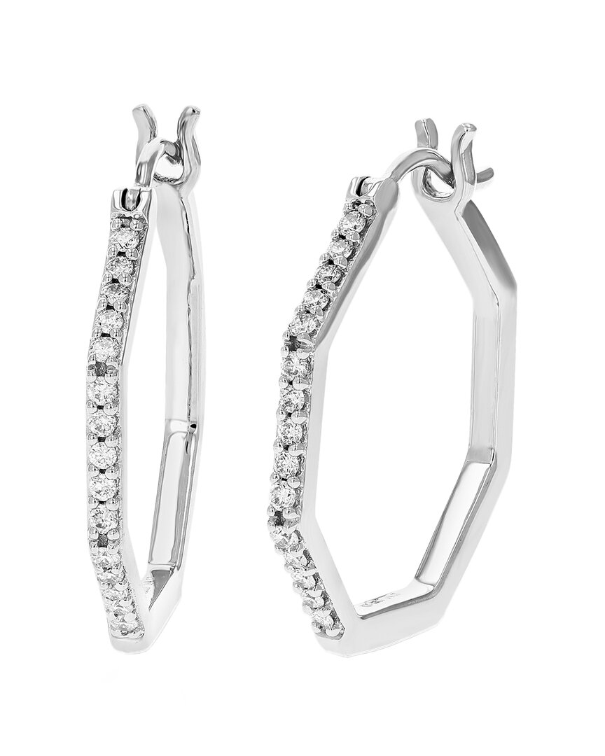 Amairah Silver 0.25 Ct. Tw. Lab-grown Diamond Hoops