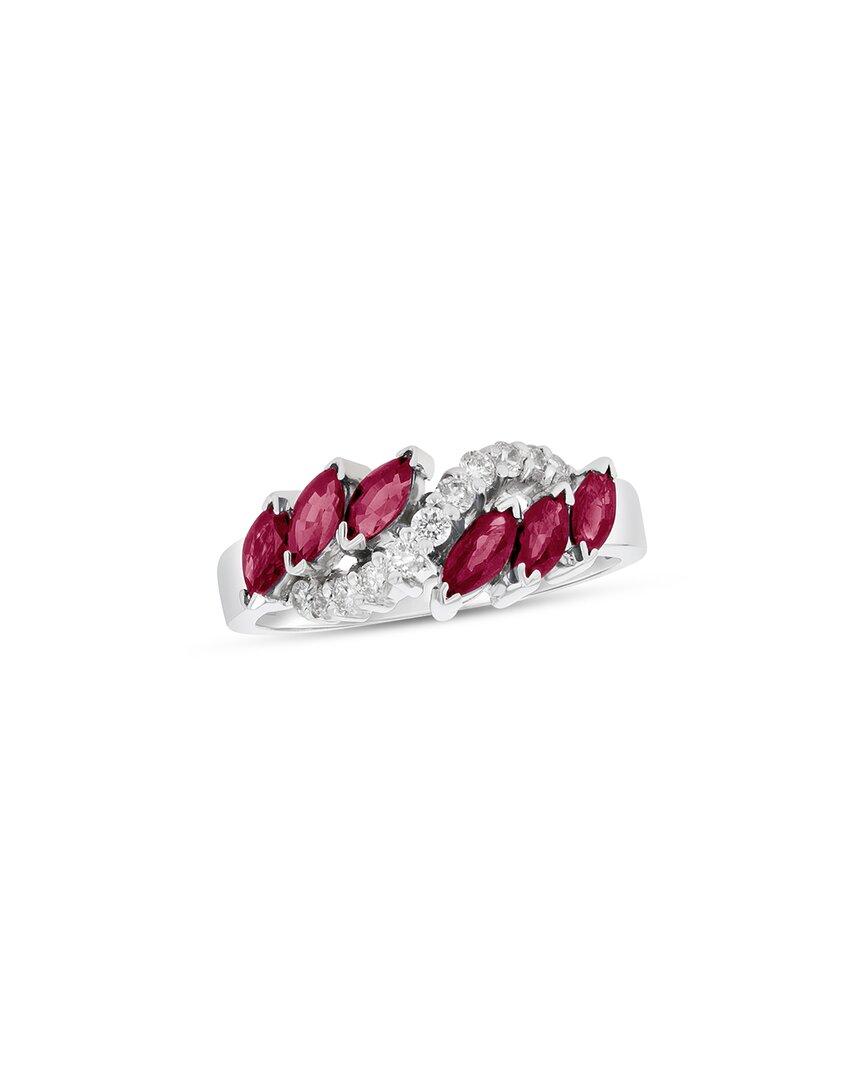 LEVARON LEVARON 14K 1.25 CT. TW. DIAMOND & RUBY RING
