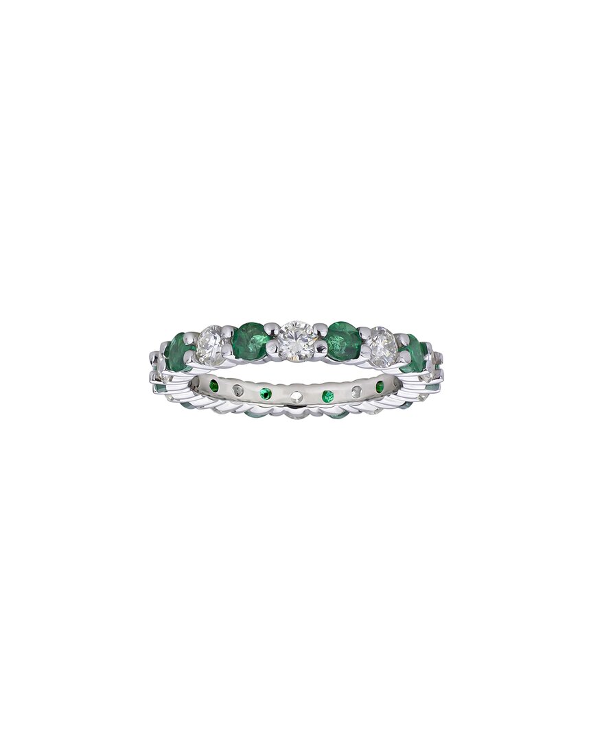 Levaron 14k 2.00 Ct. Tw. Diamond & Emerald Eternity Ring