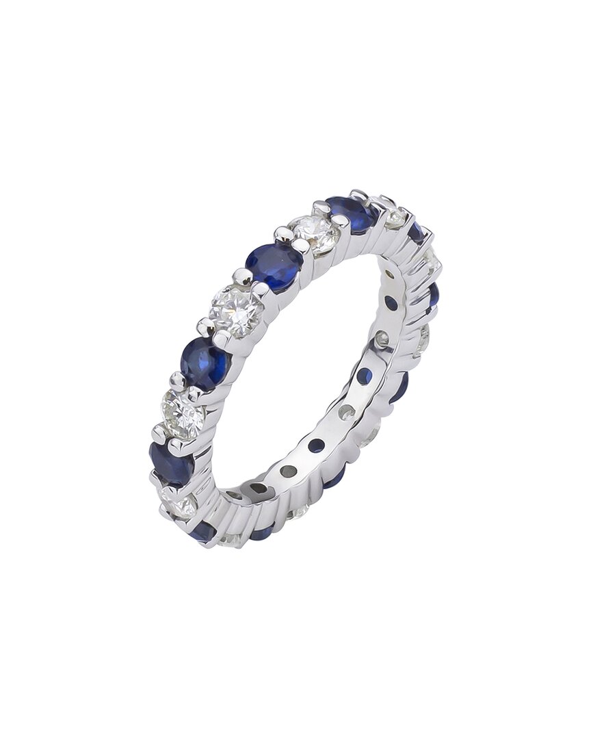Levaron 14k 2.20 Ct. Tw. Diamond & Eternity Ring In Blue