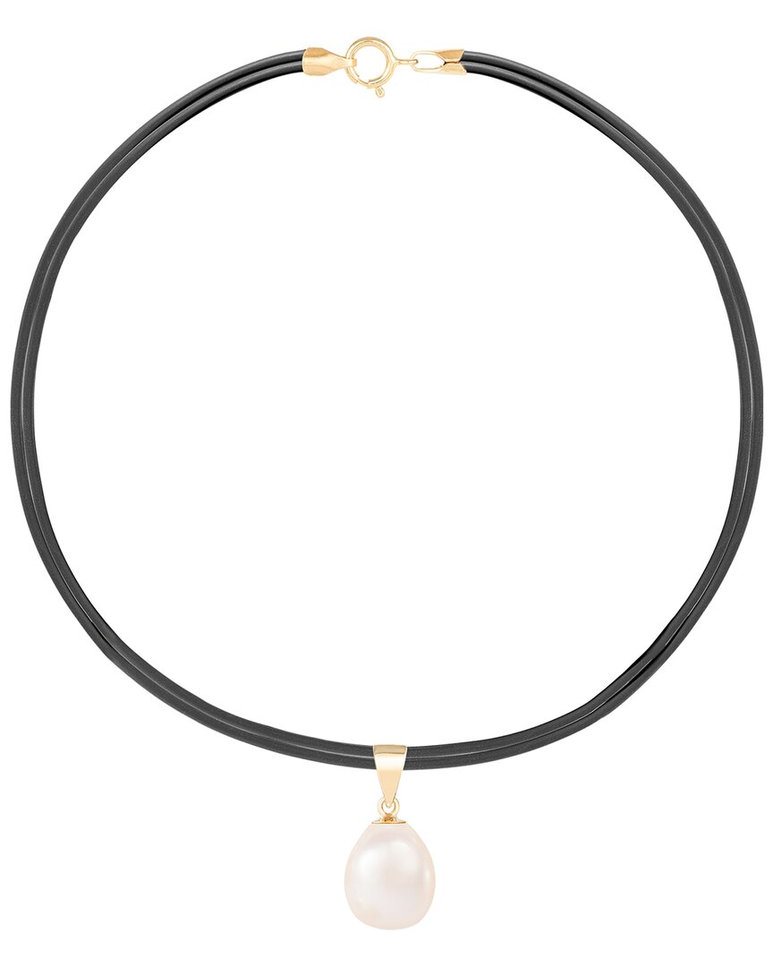 Splendid Pearls 14k 8mm Pearl Dangle Pendant Necklace