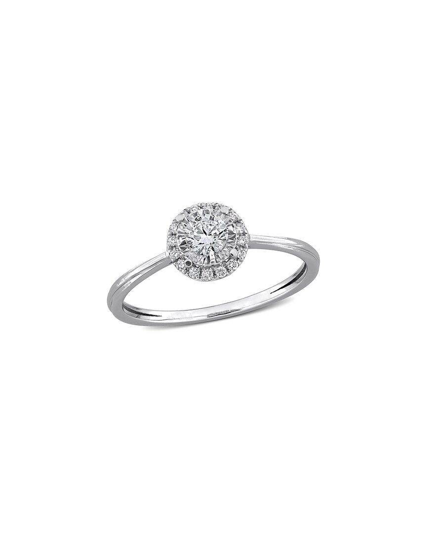 Lab Grown Diamonds Creative Forever 18k 0.20 Ct. Tw. Lab-grown Diamond Halo Ring