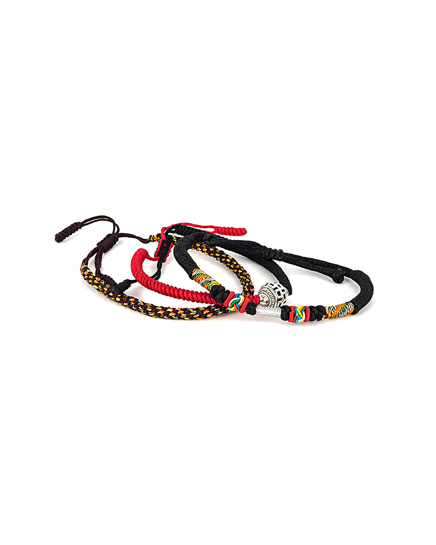 Jean Claude Set Of 3 Tibetan Buddha Bracelets & Bangles