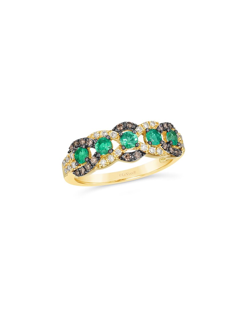 Le Vian ® Balance 14k 0.68 Ct. Tw. Diamond & Emerald Half-eternity Ring