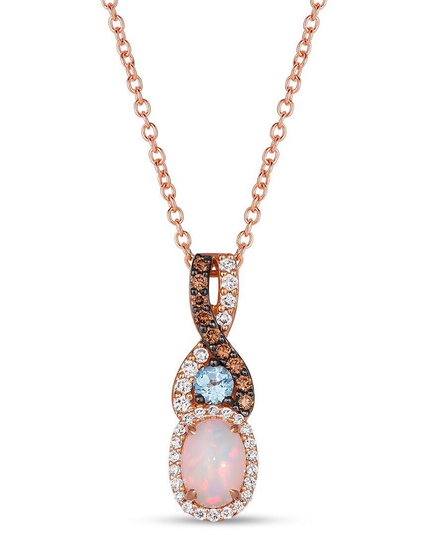 Le Vian Ladies Opal Necklaces Set In 14k Strawberry Gold