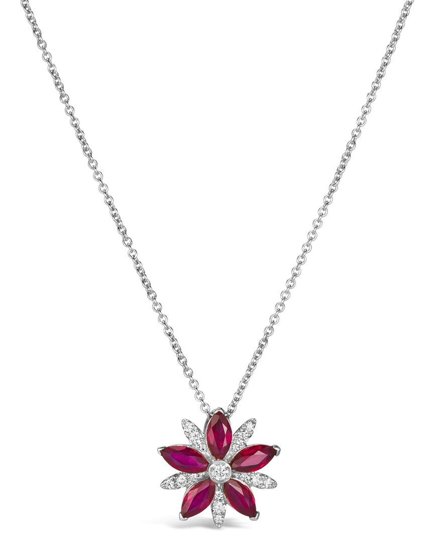 Le Vian Ladies Passion Ruby Necklace Set In 14k Vanilla Gold