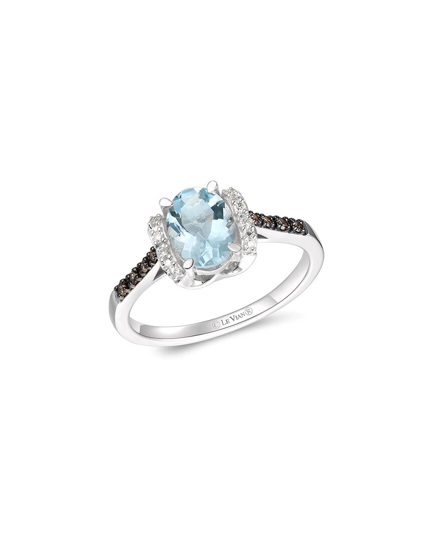 Le Vian Ladies Sea Blue Aquamarine Rings Set In 14k Vanilla Gold