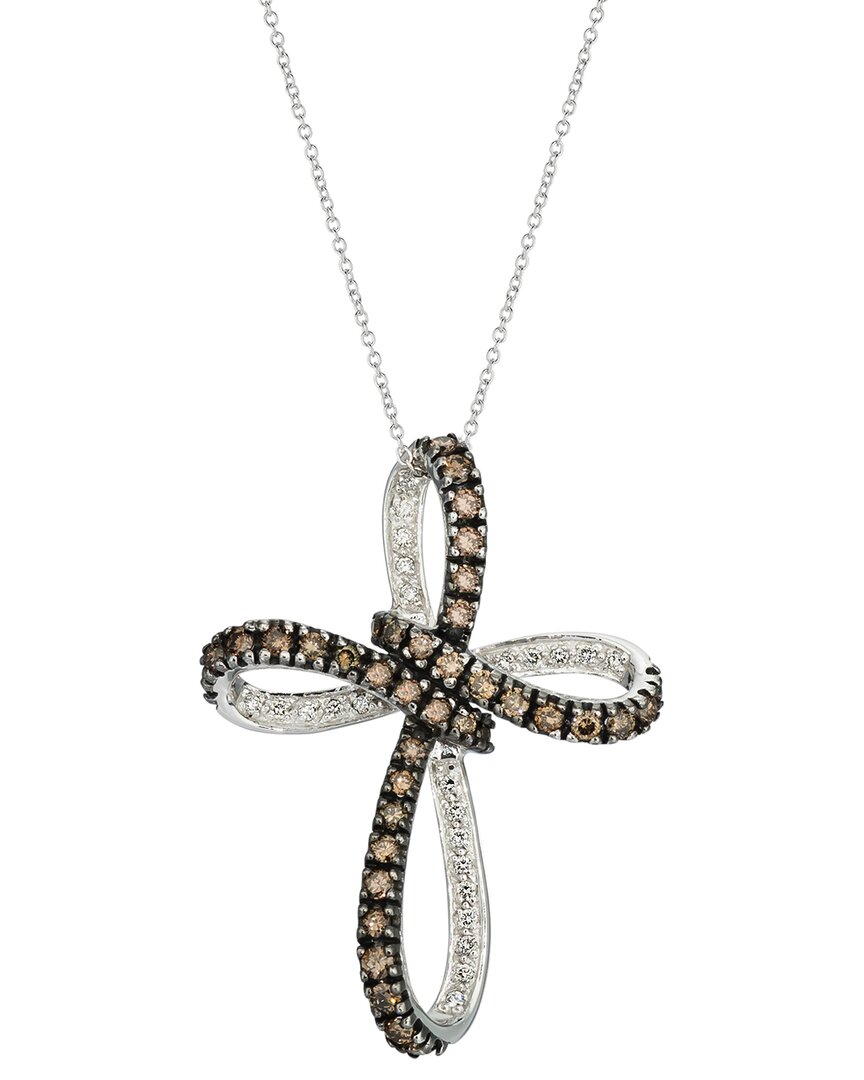 Le Vian Ladies Cross Necklaces Set In 14k Vanilla Gold