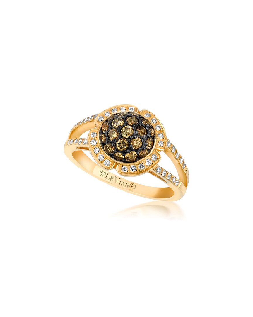Le Vian Chocolatier Diamond Halo Cluster Ring (3/4 Ct. T.w.) In 14k Gold