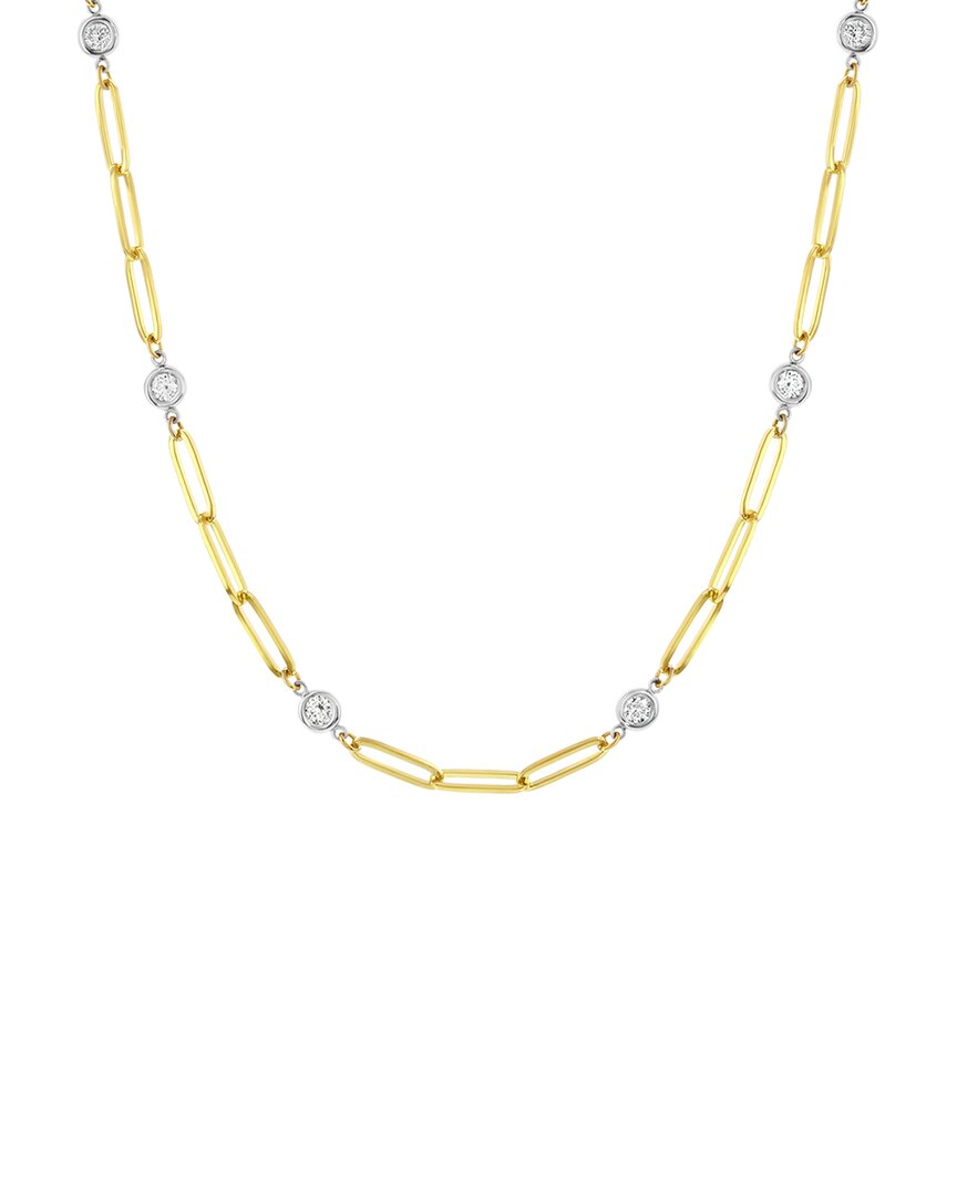 Jewels By Viomo 14k Two-tone 1.00 Ct. Tw. Diamond By The Yard Necklace