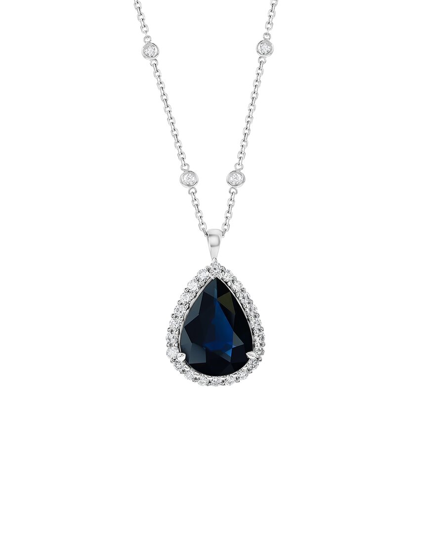 Jewels By Viomo 18k 11.98 Ct. Tw. Diamond & Sapphire By The Yard Pendant