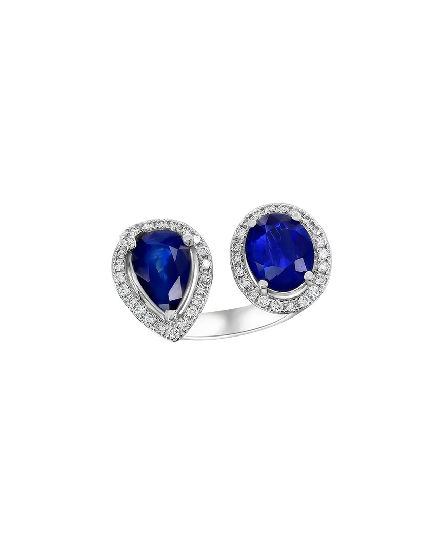 Jewels By Viomo 14k 4.70 Ct. Tw. Diamond & Sapphire Ring