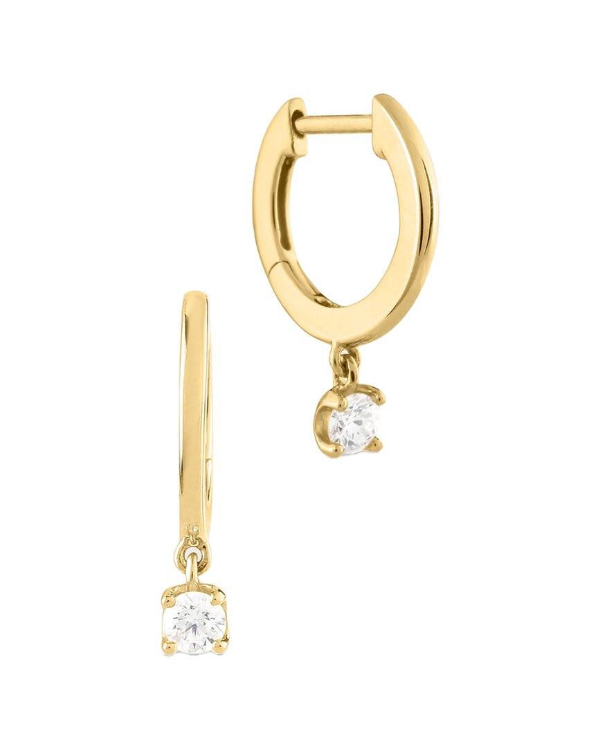Pajure Fine Jewelry 14K 0.28 ct. tw. Lab-Grown Diamond Drop Huggie Hoops