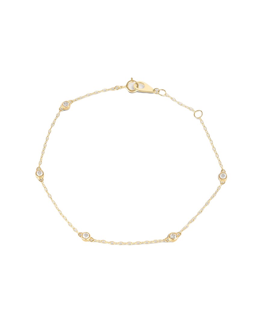 Pajure Fine Jewelry 14k 0.15 Ct. Tw. Lab-grown Diamond Station Bracelet