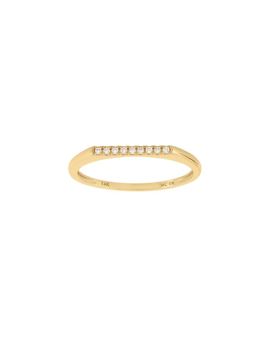 Pajure Fine Jewelry 14K 0.05 ct. tw. Lab-Grown Diamond Bar Ring