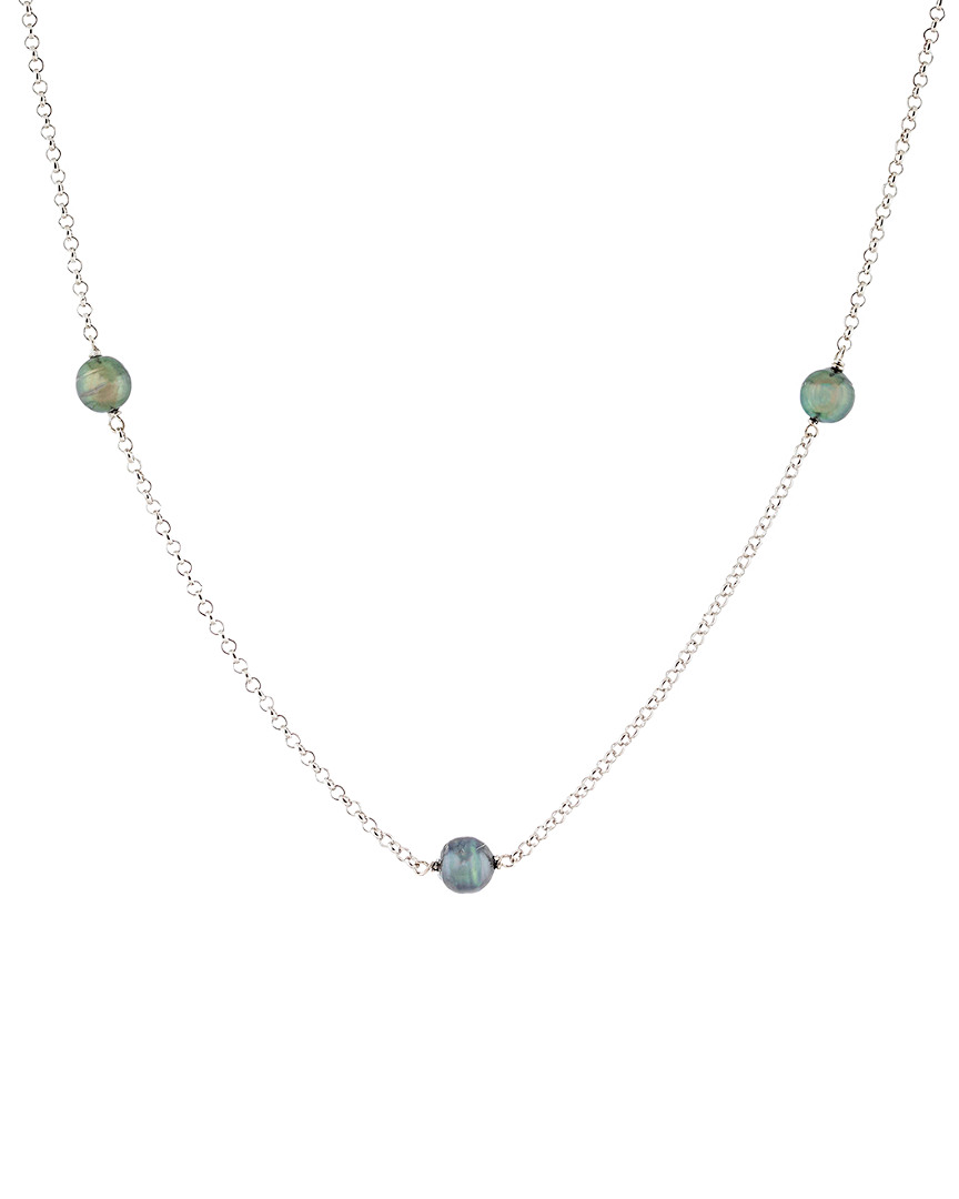 Splendid Pearls Silver 8-9mm Pearl Necklace