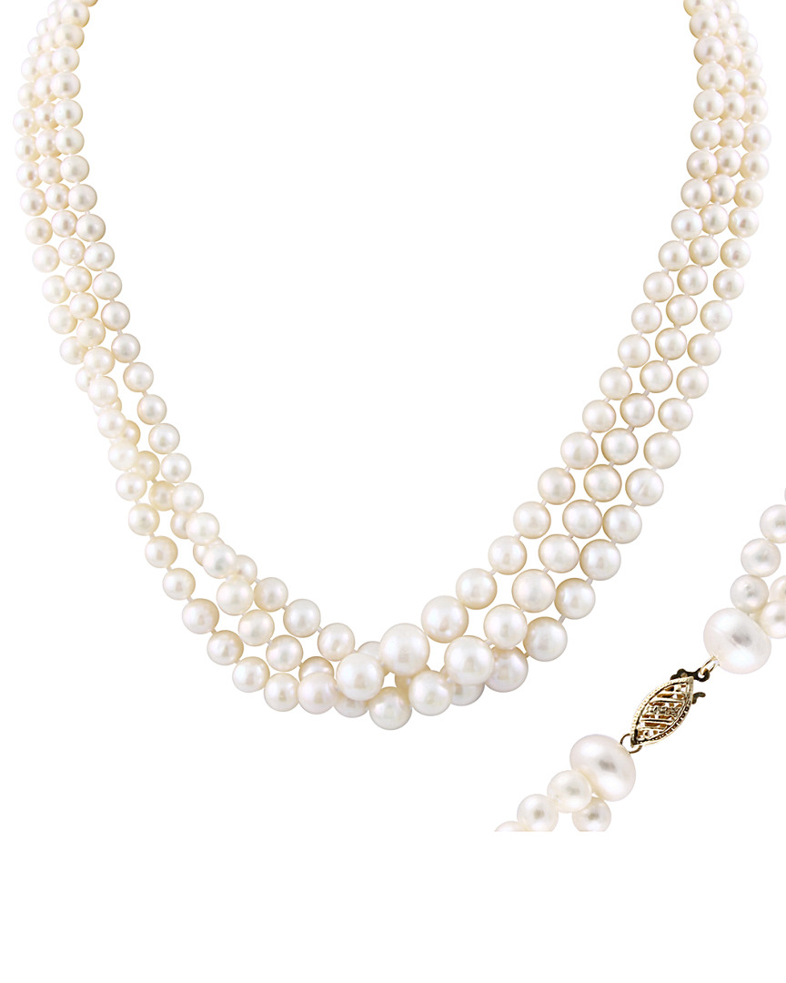 Splendid Pearls 14k 6-9mm Pearl Necklace