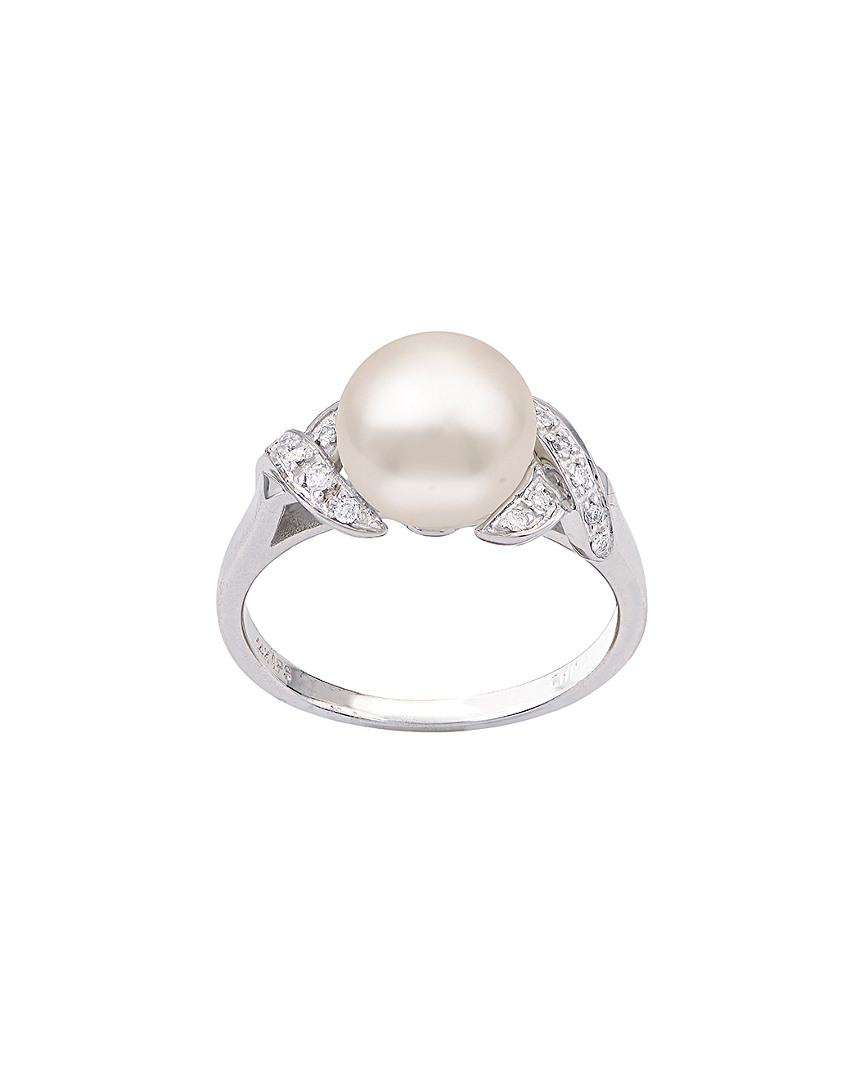 Pearls Imperial 14k 0.08 Ct. Tw. Diamond & 9-10mm Pearl Ring