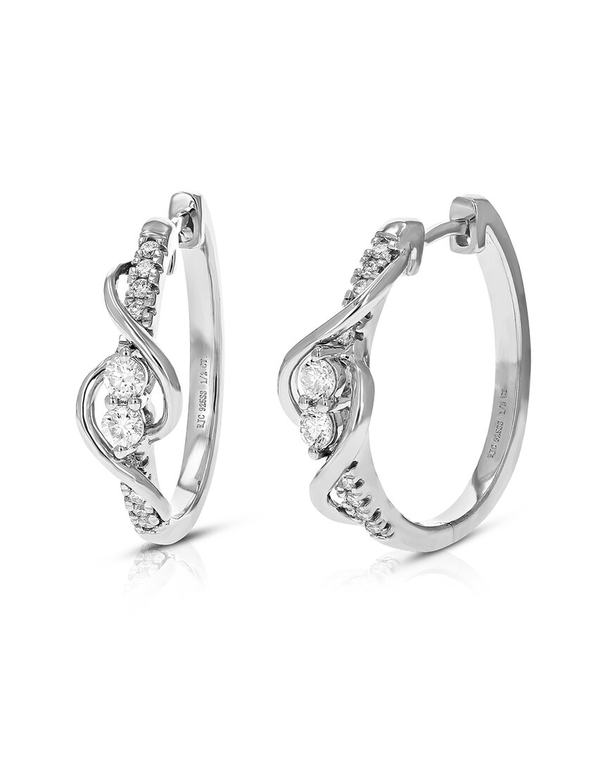 Amairah Silver 0.50 Ct. Tw. Lab-grown Diamond Hoops