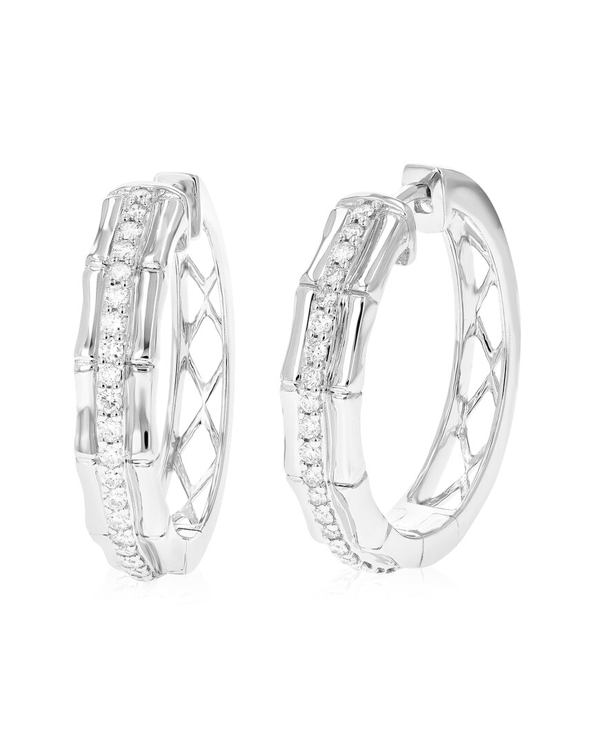 Amairah Silver 0.50 Ct. Tw. Lab-grown Diamond Hoops