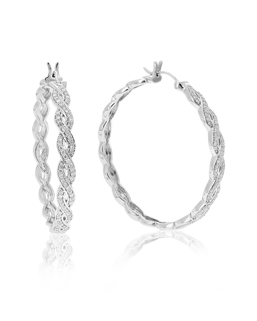 Amairah Silver 0.50 Ct. Tw. Lab-grown Diamond Hoops