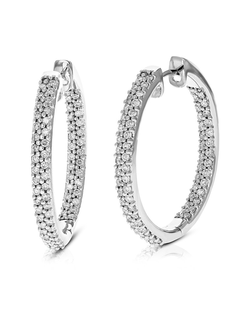Amairah Silver 2.00 Ct. Tw. Lab-grown Diamond Hoops
