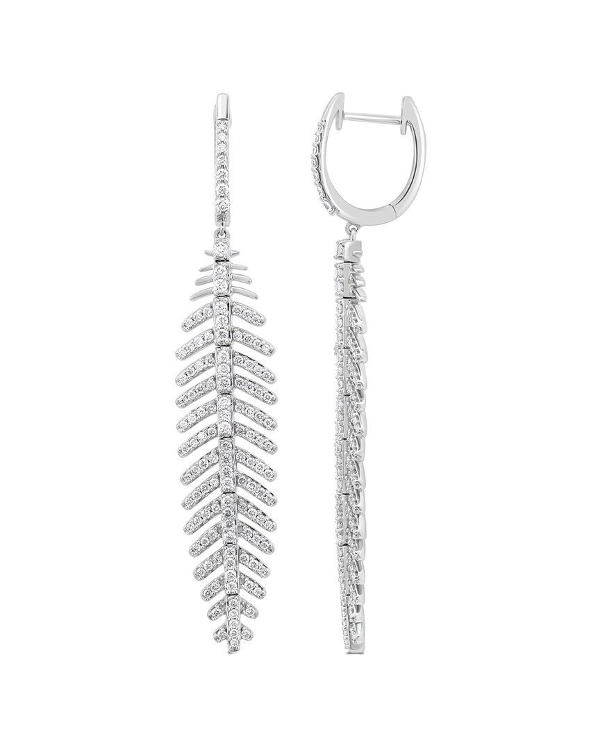 Sabrina Designs 14k 1.00 Ct. Tw. Diamond Feather Earrings
