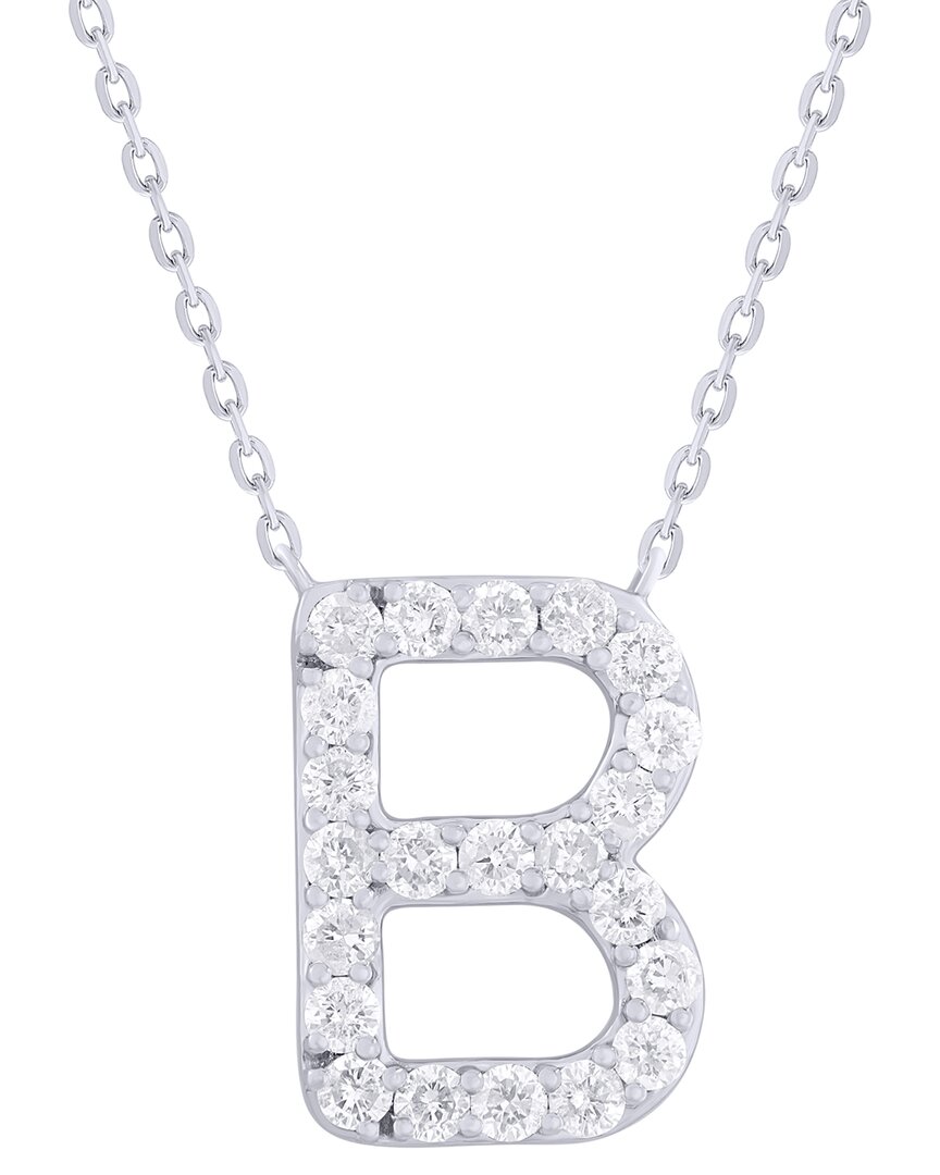 Sabrina Designs 14k 0.38 Ct. Tw. Diamond B Initial Pendant