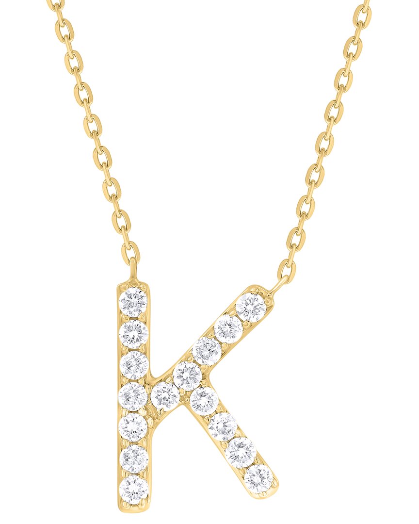 Sabrina Designs 14k 0.26 Ct. Tw. Diamond K Initial Pendant