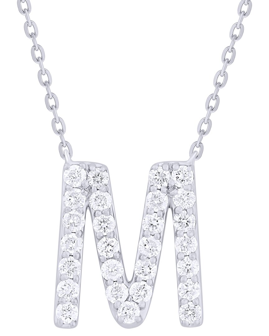 Sabrina Designs 14k 0.46 Ct. Tw. Diamond M Initial Pendant