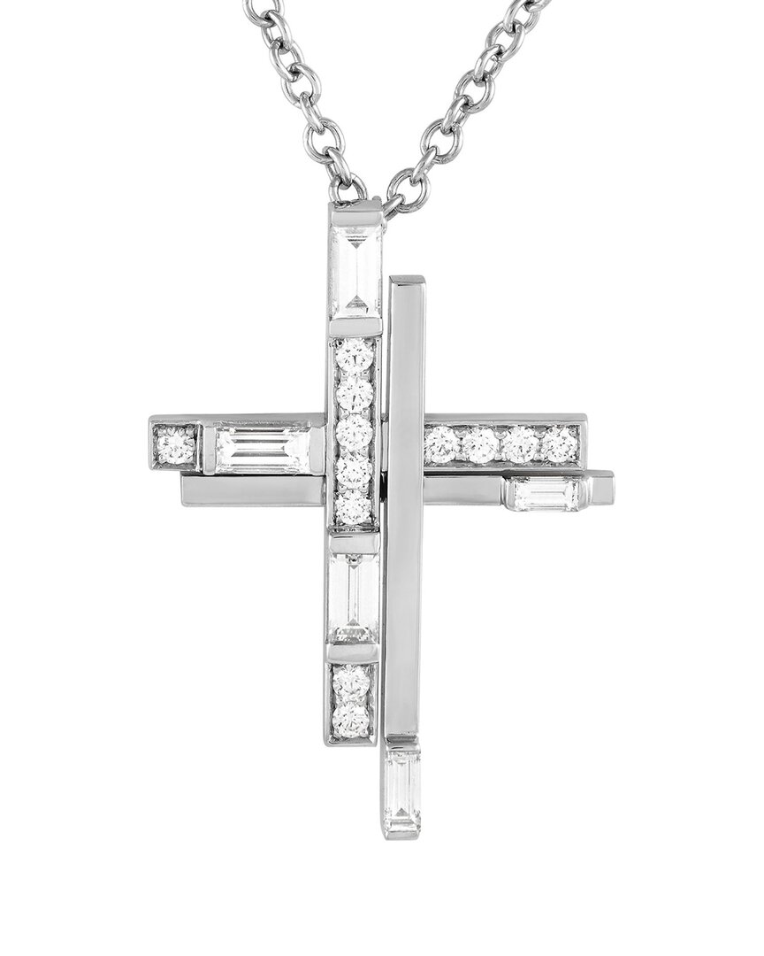 HARRY WINSTON HARRY WINSTON PLATINUM 0.72 CT. TW. DIAMOND CROSS NECKLACE (AUTHENTIC PRE-LOVED)