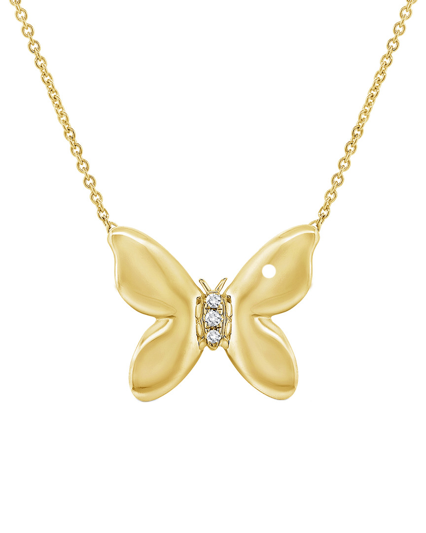 Sabrina Designs 14k Diamond Butterfly Necklace