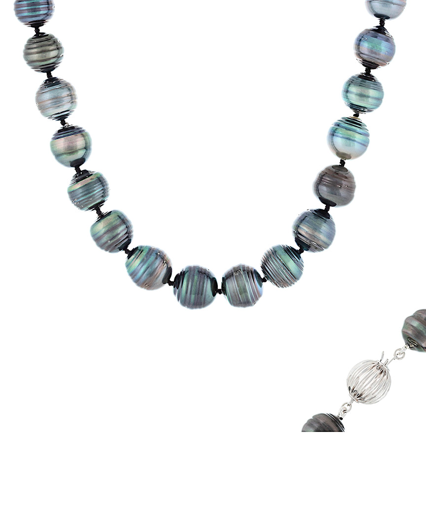Masako Pearls Splendid Pearls 14k 11-15mm Tahitian Pearl Necklace In Multi