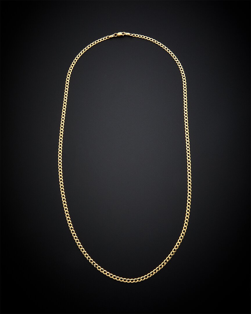 Italian Gold Miami Curb Chain Necklace