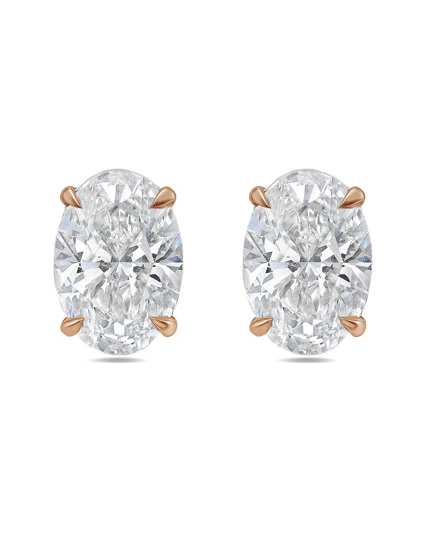 Diana M Lab Grown Diamonds Diana M. 14k Rose Gold 12.00 Ct. Tw. Lab-grown Diamond Earrings