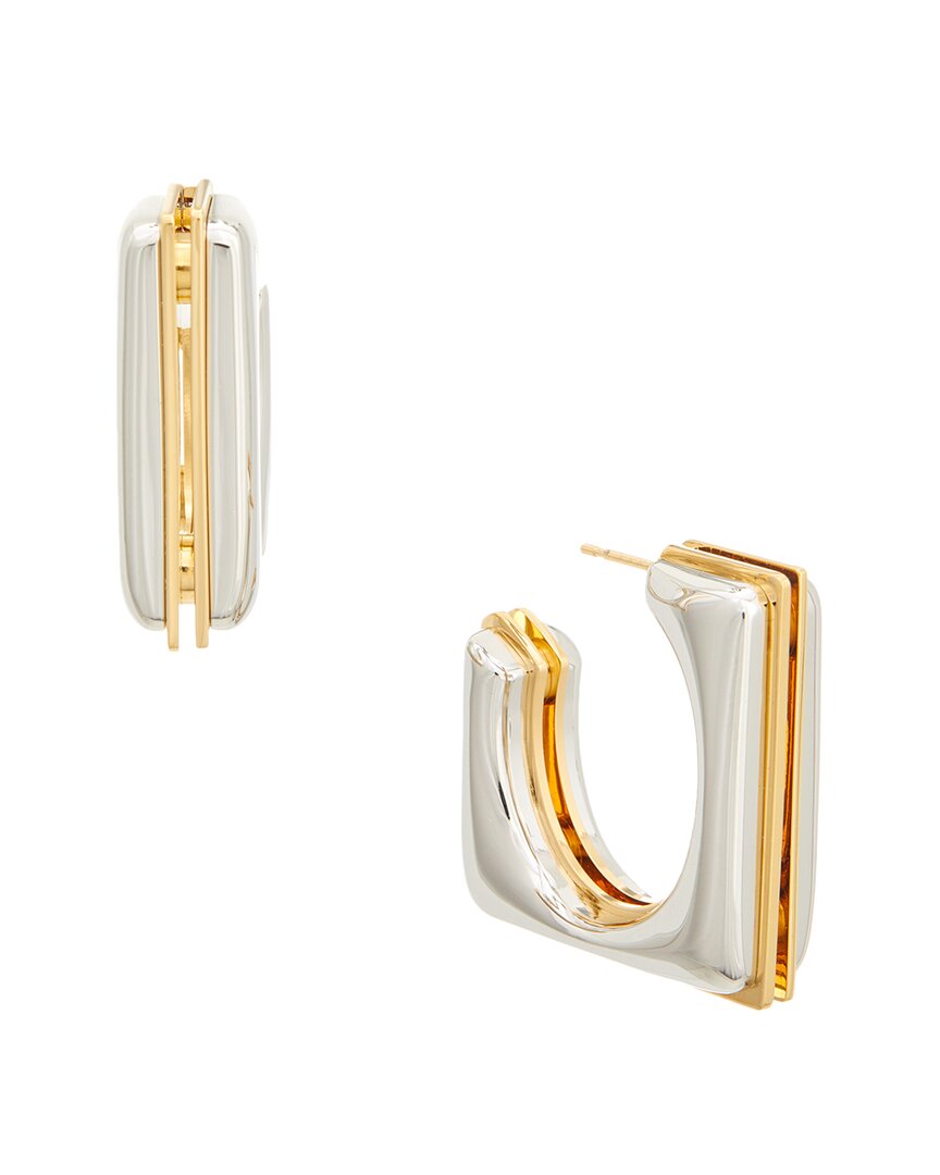 Saint Laurent Dnu Inv  Split Square Earrings